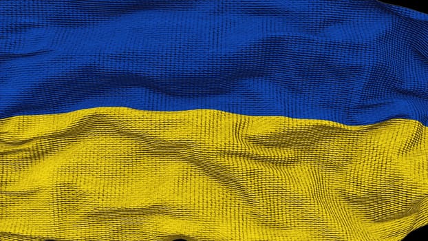 Waving flag of Ukraine. Computer generated 3d render