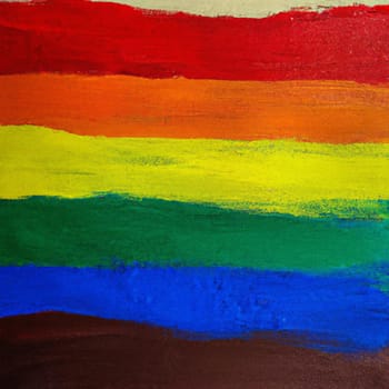 Rainbow flag, Pride flag, Freedom flag is an international symbol of the lesbian, gay, bisexual and transgender community, the LGBT community, the human rights movement. Six longitudinal stripes.
