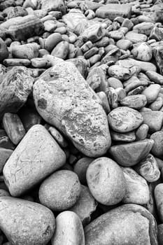 Detail of old stones eroded by the passage of time