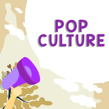 Writing displaying text Pop Culture, Word Written on describes the lifestyle and tastes of the majority of mostly younger people