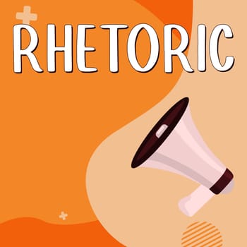 Handwriting text Rhetoric, Conceptual photo study of writing or speaking as mean of communication or persuasion