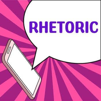 Conceptual display Rhetoric, Internet Concept study of writing or speaking as mean of communication or persuasion