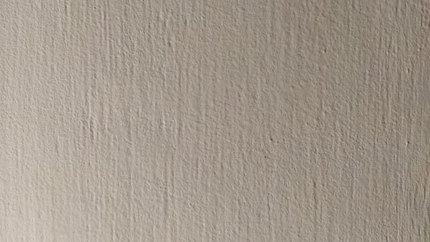 Plastered white wall. The finishing layer is formed by hardened mortar. The cement texture is applied with a spatula. The use of decorative plaster in the interior is becoming a common type of decor