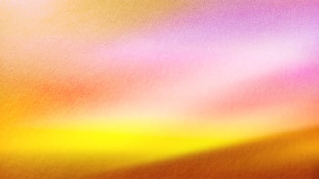 Colorful bright background. Orange, yellow, red, pink colors on an orange paper base. The effect of the northern lights in the horizontal plane