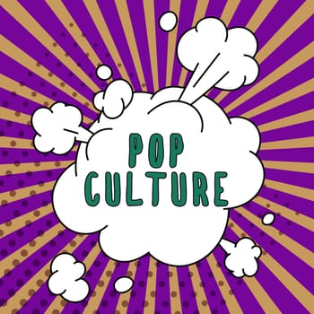 Handwriting text Pop Culture, Concept meaning describes the lifestyle and tastes of the majority of mostly younger people