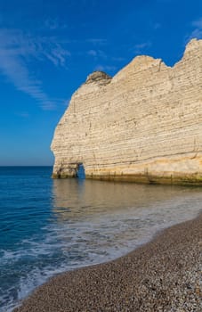 Limestone cliffs at Etretat, Coast of Normandy, France