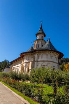 Moldovita, Romania: 28, September 2022: The Moldovita Monastery, Romania. One of Romanian Orthodox monasteries in the southern Bucovina.