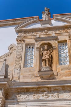 Detail of the door of the Coimbra University, Portugal