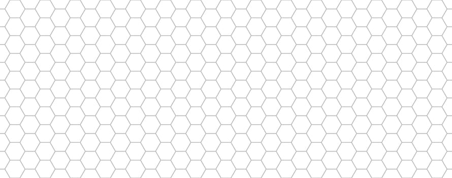 Seamless honeycomb background grid grey and white