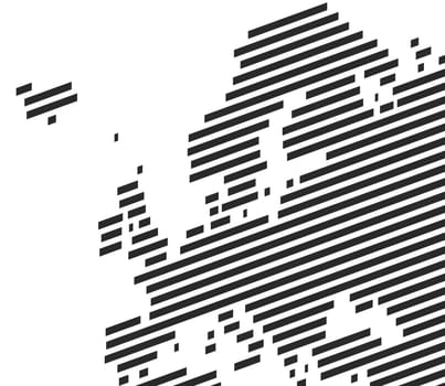Diagonal striped map of Europe