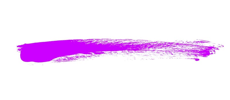 Purple paintbrush stripe on white background