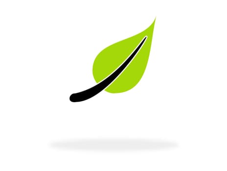 Leaf icon for ecological product, garden or sustainable concept