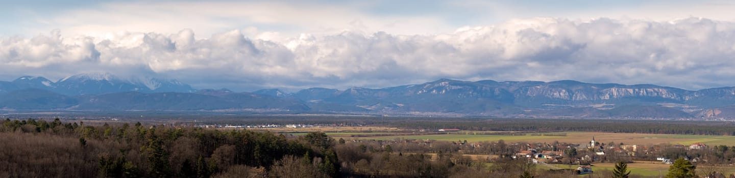 Wonderful panoramic view at Hohe Wand in Lower Austria