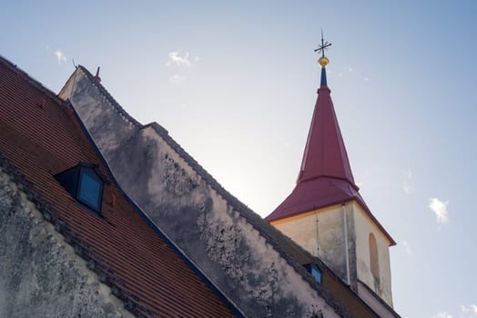 Historical church with surrounding wall at Ofenbach Lower Austria