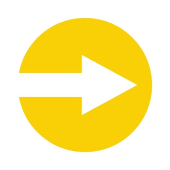 Arrow Button yellow showing direction