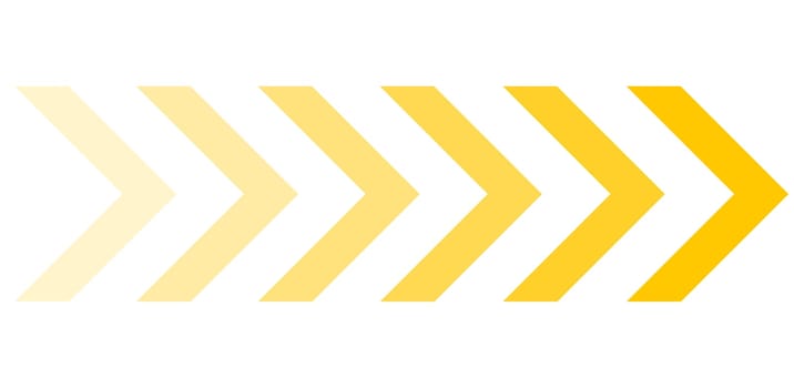 Arrow Banner with gradient orange arrows showing direction