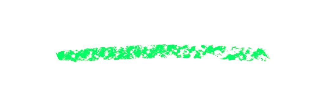 Green chalk stripe on white background
