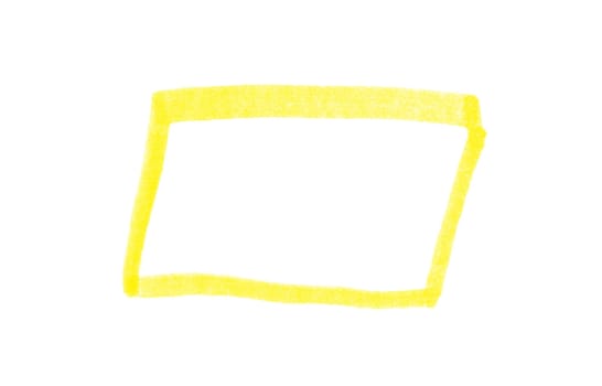 Hand drawn rectangle with yellow color