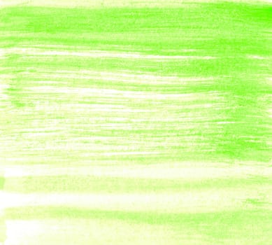 Green watercolor texture made with paintbrush - Hand made background