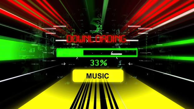 Music download progress bar on the screen,Music download progress bar on the screen