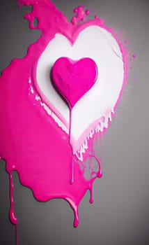 Colorful heart with paint splatters