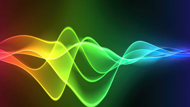 Wave line flowing rainbow color,Wave line flowing rainbow color