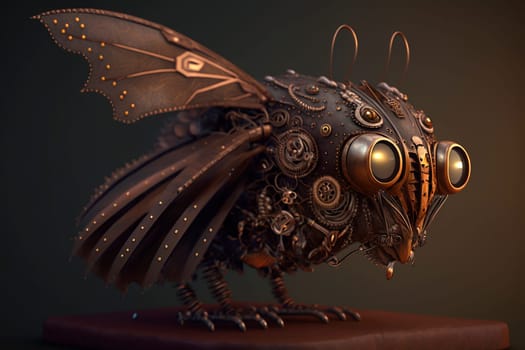 generative ai illustration of steampunk creature