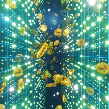 3D illustration Background for advertising and wallpaper in sci fi and technology innovation scene. 3D rendering in decorative concept.