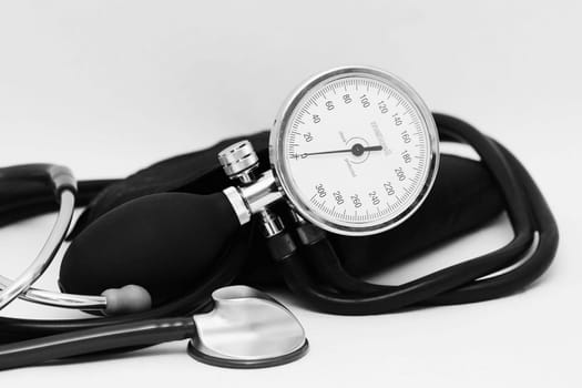 Blood pressure measurement and stethoscope
