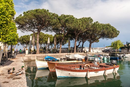 boats in the harbor, Lake Garda, Italy