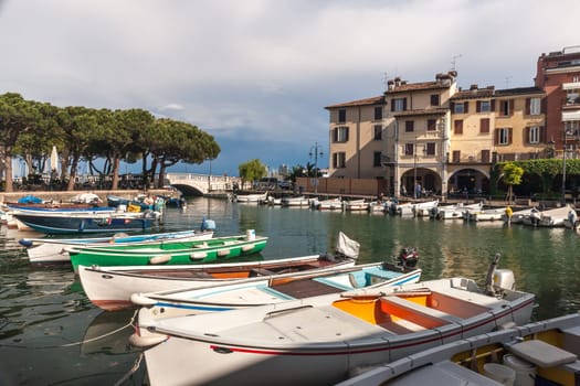 boats in the harbor, Lake Garda, Italy