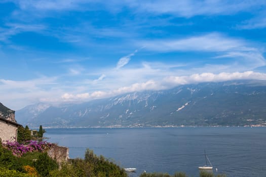 Lake Garda is the largest lake in Italy. It is located in Northern Italy, about half-way between Brescia and Verona, and between Venice and Milan.