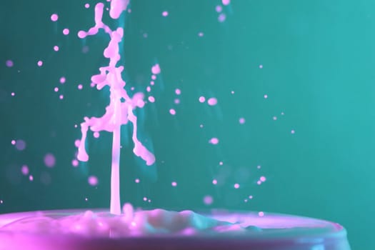 drops colliding and forming a spectacular image abstract random shapes