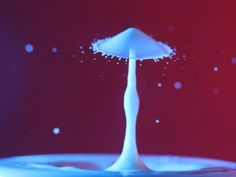 drops colliding and forming a spectacular image abstract random shapes
