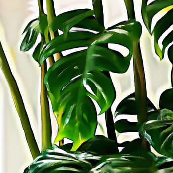 Philodendron is a large genus of flowering plants in the family Araceae, Anthurium, grown as ornamental and indoor plants. Rain forest. Green velvet, white vein, heart shape foliage, huge leaf.