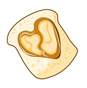 sandwich with peanut butter. appetizing.vector illustration isolated on white background.