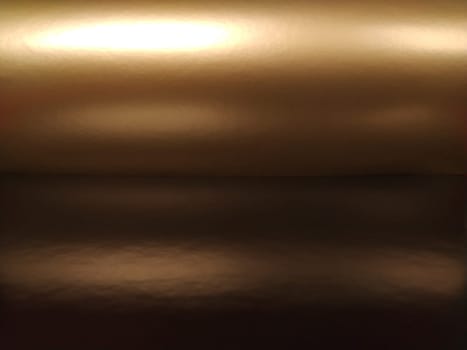 Gradient on a brown background. Horizontally folded shiny paper or foil with overflow and glare. Soft brown and beige color. Mysterious radiance. Northern Lights. Luxury fabric. Metallic gold glitter.
