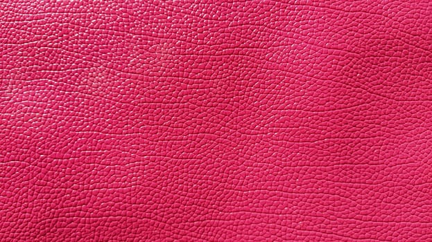 Close-up detail of pink leather. Bright fuchsia background. Skin texture. Artificial leather or imitation.