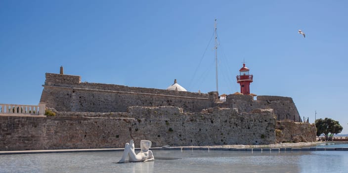 Promenade of Figueira da Foz, Portugal. Beach resort of Silver Coast or Costa de Prata