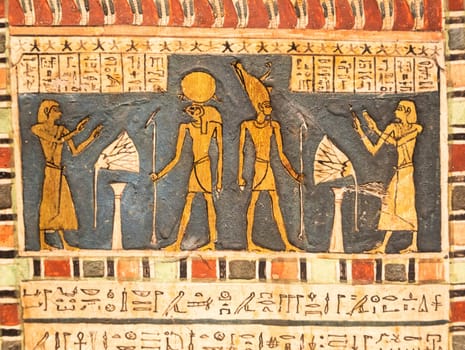 Ancient Egyptian hieroglyphics. Vintage background