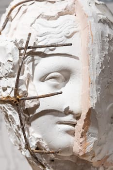 Possagno, Italy - July 2022: Art creation with gypsum. Concept of idea, creativity, inspiration