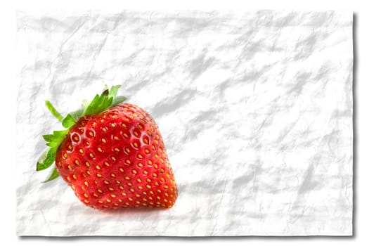 Creative picture of strawberry isolated on white background