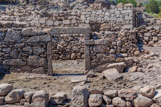 Old ruins of Vilarinho das Furnas, was a village, located in Campo de Geres, Terras de Bouro, on margins of River Homem, in 1972, it was intentionally submerged.