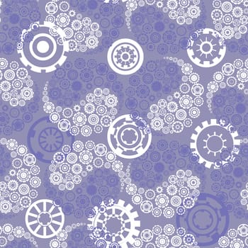 seamless pattern without background white snowflakes of various shapes similar to gears
