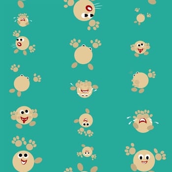 little men n various positions with arms and legs expressing emotions pattern