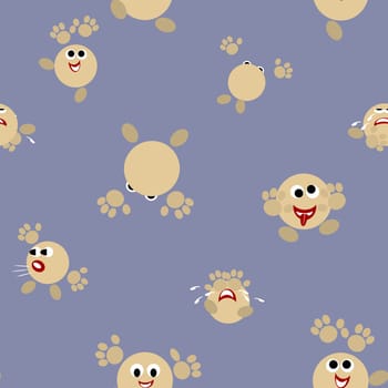 emoticons in various positions with arms and legs expressing emotions pattern