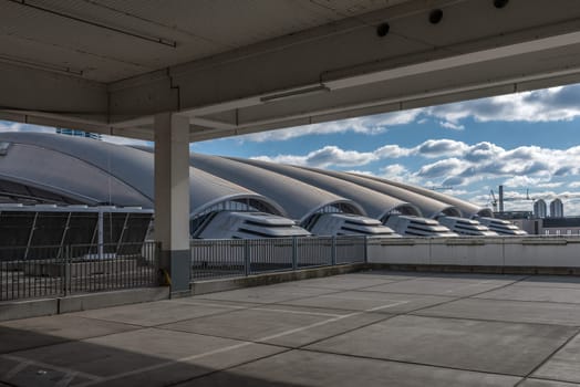 Exhibition center Frankfurt, overview of the outdoor area