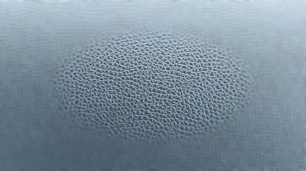 Black leather background with rich texture. Close-up of artificial gray leather. A blurred background around the edges of the image in the form of a circle. Polyester.