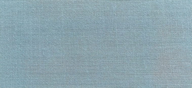blue-green background of intertwined threads and rows. Banner. Fabric texture with uneven surface.