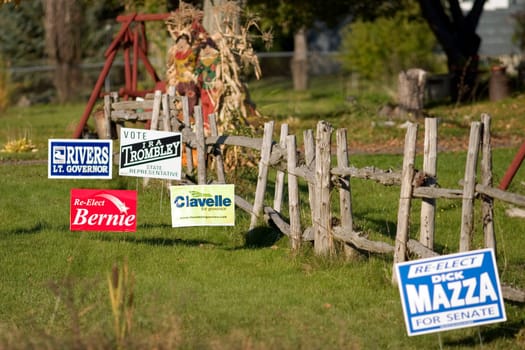 Political signs in Vermont.